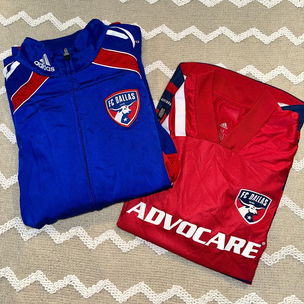 Adidas FC Dallas Climalite full-zip track jacket and shirt Men’s Medium